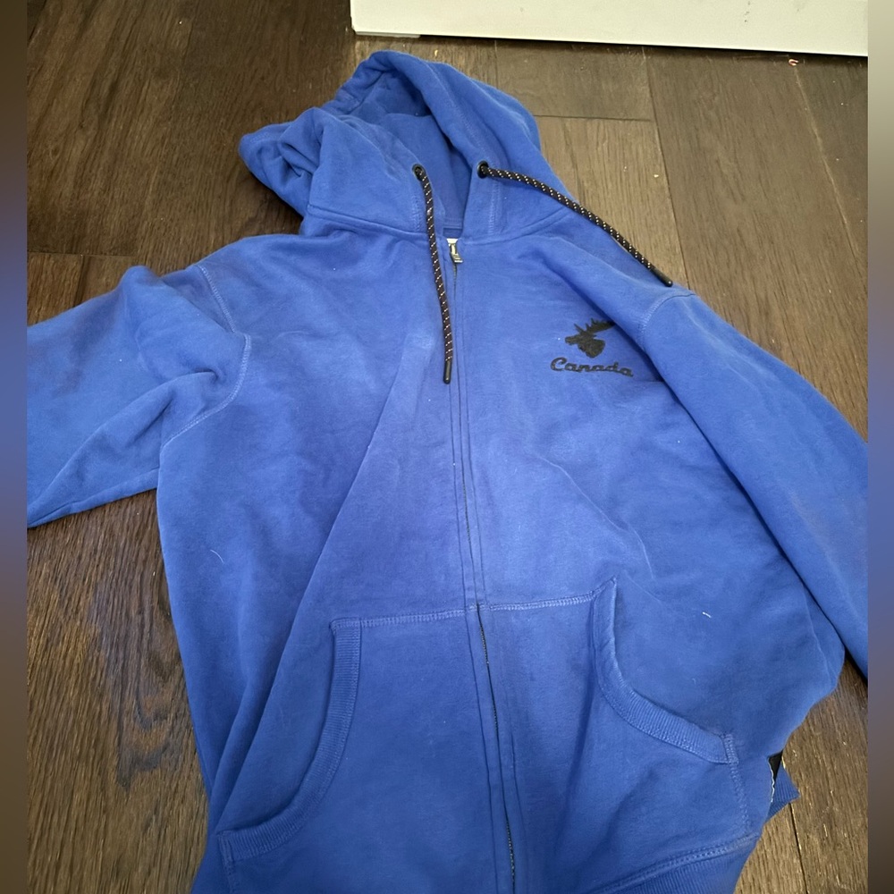 Blue hoodie
